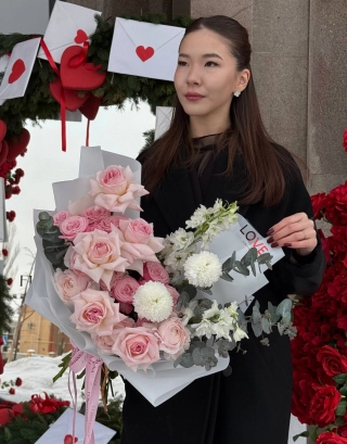 Цветы на снегу